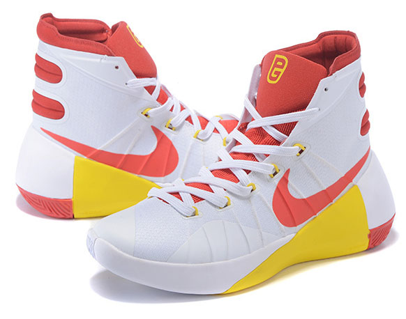 Nike Hyperdunk 2015 Mid White Red Yellow China